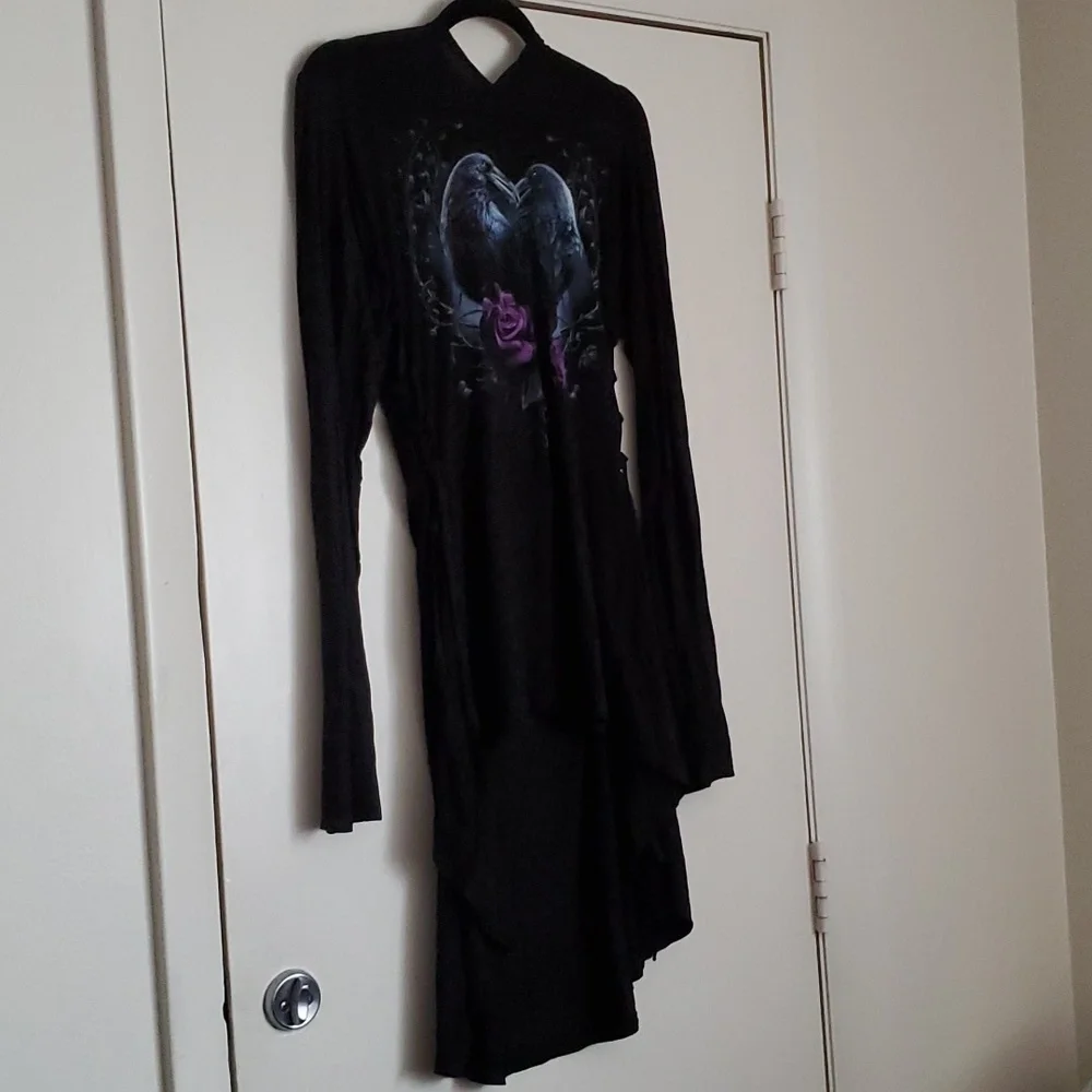 *NWT* Spiral Direct's Raven Heart Hooded Dress - Picture 4 of 16
